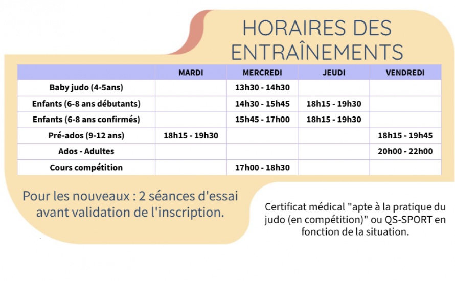 Inscription saison 2025-2026